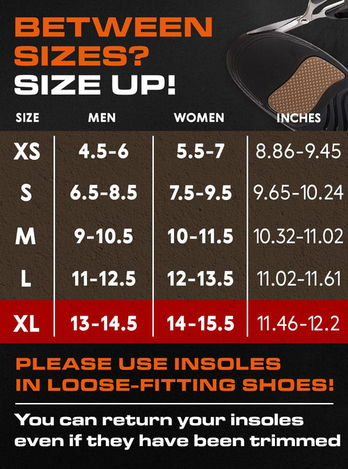 (Pro Grade) 220+ lbs Plantar Fasciitis High Arch Support Insoles Men Women - Orthotic Shoe Inserts for Arch Pain Relief - Boot Work Shoe Insole - Standing All Day Heavy Duty Suppor (XL, Dark Military)