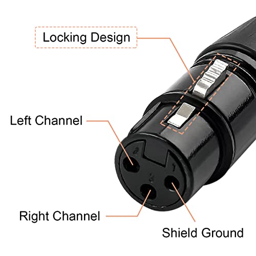 10PCS 3 Pin XLR Solder Connector, 5 Male and 5 Female XLR Mic Snake Plug, Microphone Audio Socket for High Conductivity and Ultra-Low Noise