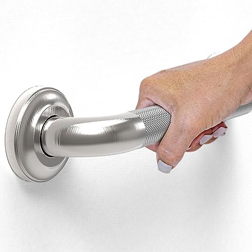 1-1/4" Knurled Grab Bar, ADA Compliant Bath Safety Shower Handrail, Bathroom Mobility Aid Handle for Seniors and Disabled, Heavy Duty 500lbs Support