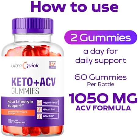 (2 Pack) Ultra Quick Keto ACV Gummies, Ultra Quick Keto ACV Gummies Weight Loss Support, Ultra Quick Keto + ACV Gummies, UltraQuick Keto ACV Gummies, Keto Ultra, Ultra Keto, 120 Gummies for 2 Months
