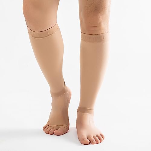 15-20mmHg 21 Pair Men and Women Wide Calf Sleeve Brace Compression Socks for Leg Support, Pain Relief