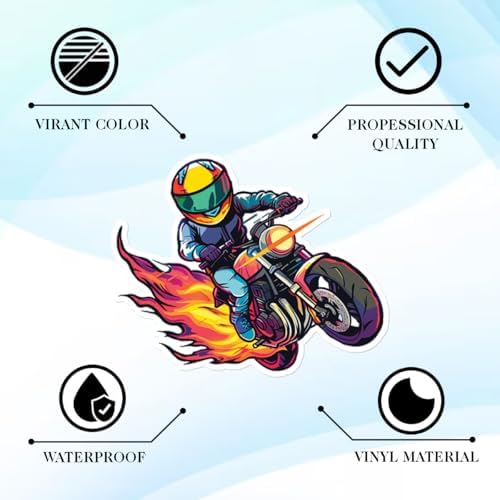 100 Pcs Dirt Bike Stickers, Motorcross Decal, Dirtbike Sticker Waterproof Decals for Water Bottles Laptop Luggage Computer Scrapbooking Teens Adults Girls Kids Funny Party Decorations