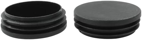 12 Pack 3 Inch (76mm) Round Plastic Hole Plugs, Black Pipe Tubing End Cap for Round Metal Tube