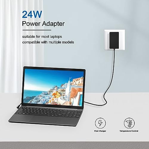 12V 2A Charger for Chuwi UBook X GemiBook Pro 14'' GemiBook 13''IPS HeroBook Pro 14.1'' IPS Pro+ 13.3 LarkBook 13.3 LincPlus P3 P4 1409 1429 P2 P1 TECLAST F5R F6 F6S F6 Plus F6 PRO F7S F7 AIR