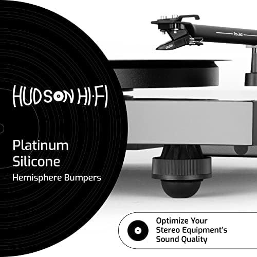 .75" Platinum Silicone Speaker Isolation Pads, Non-Skid Isolation Feet with Adhesive, Speaker Isolation Feet for Record Player Isolation - Turntable Feet and Subwoofer Isolation Pad - 20 Duro - 8 Pack