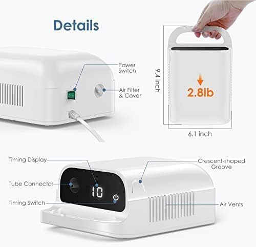 02 Smart Nebulizer, Intelligent Digital Display Nebulizer Machine for Adults and Kids,Low Noise Compression Nebulizer for Breathing Problems,Desktop Jet Nebulizer for Home Use