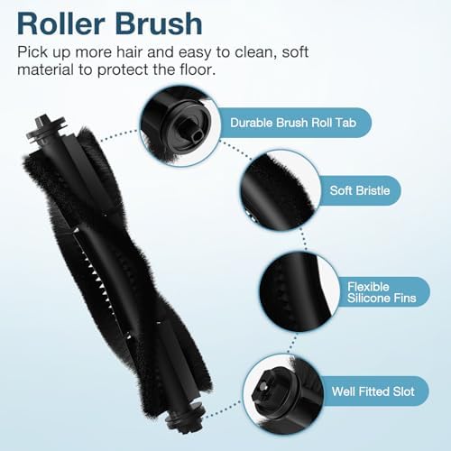 14 Pcs for Eufy X8 Pro Robot Vacuum Cleaner, X8 Pro Accessories, 1*Main Brush 3*Hepa Filters 3*Mop Pads 3*Vacuum Bags 4*Side Brushs, for eufy x8 pro accessories