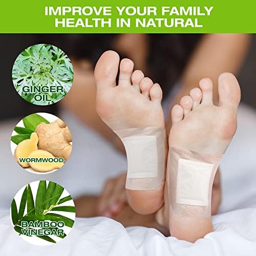 100 Pack Foot Pads, Ginger Oil Bamboo Charcoal Foot Pads, Foot Care Patch, Effective Feet Health Patches, Better Sleep Quality
