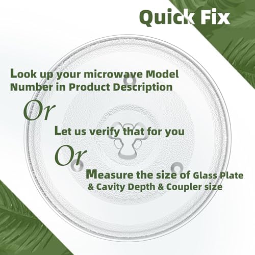 10.6" Microwave Glass Turntable Compatible with Hamilton Beach P90D23AL-R1, GE WB48X26755, 10-5/8 inch Replacement Microwave Glass Plate for Whirlpool WPW10551236