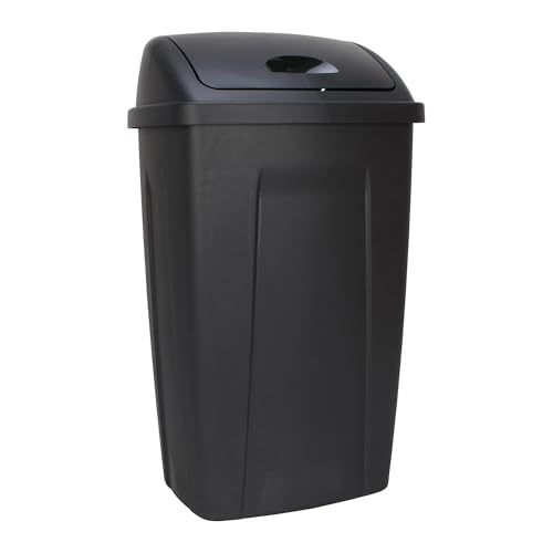 13 Gallon Trash Can Plastic Swing Top Kitchen Garbage Trash Can
