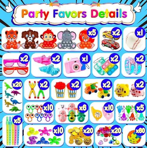 1000 PCS Party Favors for Kids, Fidget Toys Bulk, Goodie Bags Stuffers for Kids, Birthday Gifts, Prize Treasure Box Toys for Classroom, Pinata Stuffers, Carnival Prizes