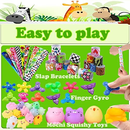 114Pcs Party Favors for Kids 4-8-12, Treasure Box Toys for Classroom, Treasure Chest Prizes in Bulk for School Classroom Rewards, Carnival Prizes, Pinata Fillers Goodie Bag Stuffers for Kids Party