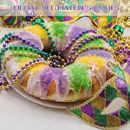 100PCS Bulk Parade Beads - Colorful Mardi Gras Bead Necklaces for Kids & Adults - Party Decorations & 33" Festival Parade Throw Accessories Bulk Beads for Wedding, Birthday