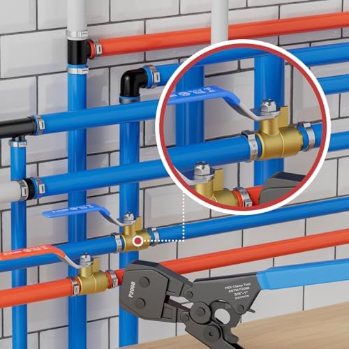 (Pack of 2) EFIELD 3/4 Inch Pex Brass Full Port Shut-off Ball Valve for Hot and Cold Water