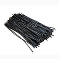 1000 pcs 8 inch Black Cable Twist Ties Plastic Twist Ties with Rugged Metal Innercores Reusable Fastening Cable Cord Wire Ties