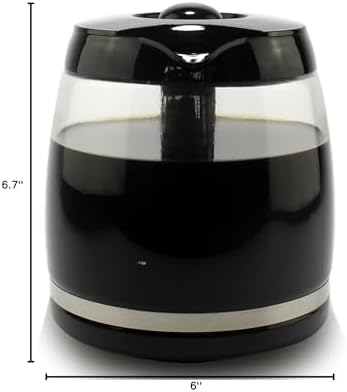 12-Cup Replacement Glass Carafe for Cuisinart Coffee Maker Models CHW-12, CHW-12P1, DCC-1100BK, DCC-1200, DCC-2650, DGB-550BK, DGB-550BK1 DGB-625BC, DGB-700BC, and SS-12 Part# DCC-1200PRC