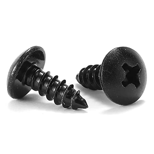#10 x 3/8" Wood Screw 100Pcs Truss Head Phillips 18-8 (304) Stainless Steel Fast Self Tapping Screws Black Oxide by SG TZH