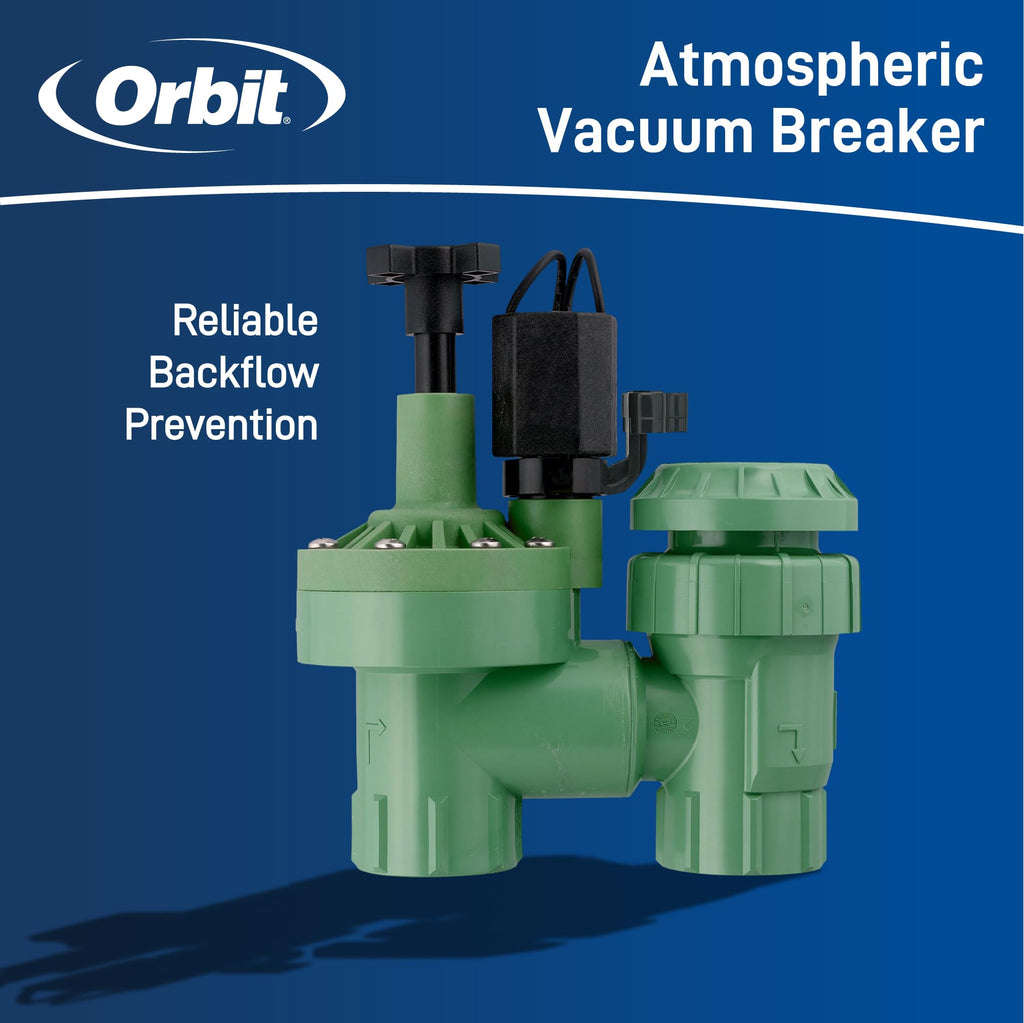 1-Pack Orbit 57623 3/4" FPT 100 Series Anti-Siphon Automatic Sprinkler Valve with Flow Control