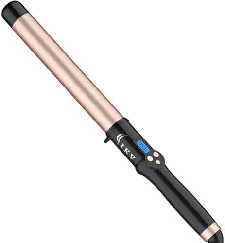 1 1/4 Inch Curling Wand Long Barrel, Dual Voltage Wand Curling Iron for Long Hair,Hair Curling Wand with Tourmaline Ceramic,10 Adjustable Temp