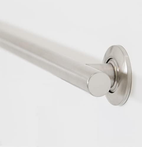 12-inch Coronado Designer Straight Bathroom Shower Grab Bar, Satin Stainless Steel, Brushed Nickel