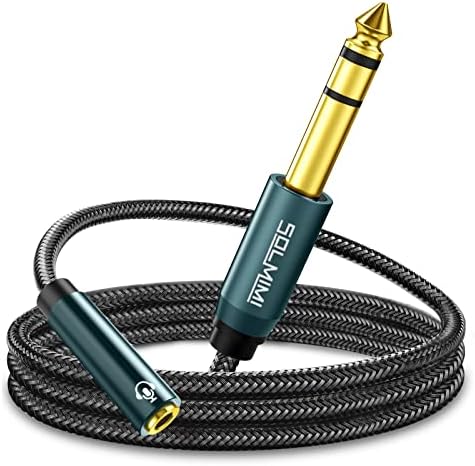 1/4 to 1/8 Headphone Adapter (10 Feet), 6.35mm Male to 3.5mm Female TRS Stereo Audio Jack Adapter Cable for Mixer Guitar Amp Piano Keyboard Amplifier Headphone Speaker (10 FT/3 Meter)