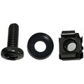 100 Sets M6 Square Hole Hardware Cage Nuts & Mounting Screws Washers for Server Rack and Cabinet (M6 X 16mm)(Screw+Washer+cage nut)