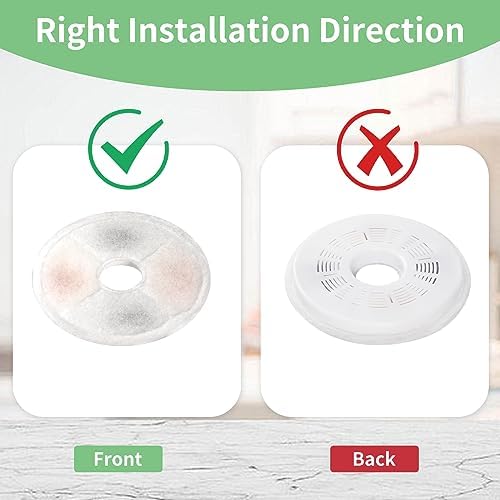 12 Pack Cat Water Fountain Replacement Filters Fit for 3L Flower Water Dispenser Automatic Pet Dog Cat Fountain Filter