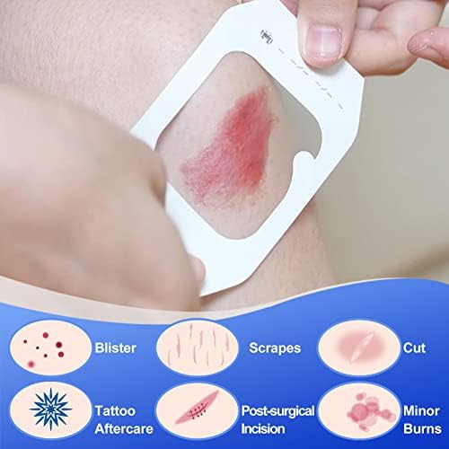 100 Pcs Transparent Film Dressing, HSA FSA Eligible, Waterproof Bandages Post Surgical for Wound Cover Shower, Clear Bandage 2.375" x 2.75"