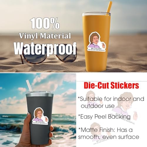(3Pcs) My Colors are Blush and Bashful Steel Magnolias Vinyl Sticker 3 Inch for Water Bottle, Tumbler, Laptop, Hat, Phone Case