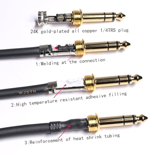 024 1/4 Inch TRS to XLR Male Cable, Balanced 6.35mm TRS Plug to 3-pin XLR Male, Quarter inch TRS Male to XLR Male Microphone Cable (2FT)