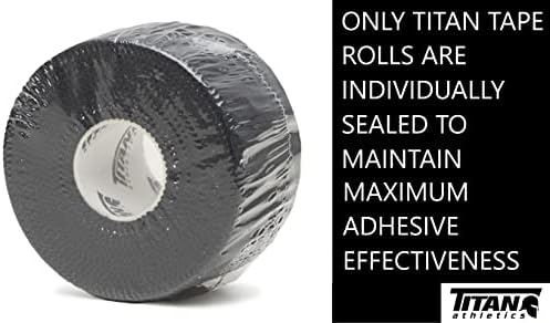 12 Pack Black Athletic Tape (45ft Rolls) - Athletes Trainers Injuries & First Aid - Premium Medical Sports Tape - Wrap & Support Ankles & Wrists - Easy Tear Design with Zinc Oxide & No Sticky Residue