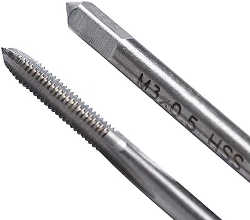 10pcs Micro Taps Bit Small Hand Screw Thread Taps M1-M3.5 HSS Mini Metric Plug Tap Screw Tap Drill Tap Drill Set Tapping tool with Adjustable Tap Wrench 1/16-1/4''