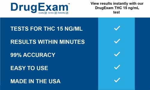 10 Pack - DrugExam (THC) 15 Marijuana Test. Testing Strip.Urine. Test Strips.