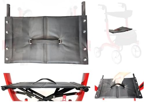 10266 Nitro rollator seat Replacement,10.5"*18",w/Hardware and Tools,(12.Seat/Hdwr 1026608,13.Folding Strap Assy 1026609.),for Standard Model and Tall Model,1Ea,Black