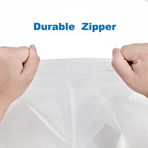 100 PCS 6" x 9" Thick 2.4 Mil Clear Zip Poly Bags Plastic Reclosable Zip Seal Lock Bags Photo Cards Snacks Seeds Zipper Bag