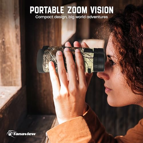 10X42 Compact Binoculars for Adults - Long Distance, High Powered Binoculars with Travel Case - Bright Light & Large Field of View - Lightweight, Water & Fog Proof, Hunting, Bird Watching
