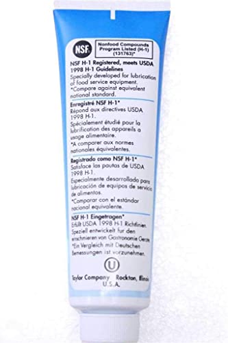1 x 4 Oz. Taylor Blue Lube, Food Safe Grease, Heavy Duty Food Grade Sanitary Lubricant for Soft Serve Machines, Beer Brewing, Food Processing Equipment, Compatible with Stoelting, Kappus, Lube #47518