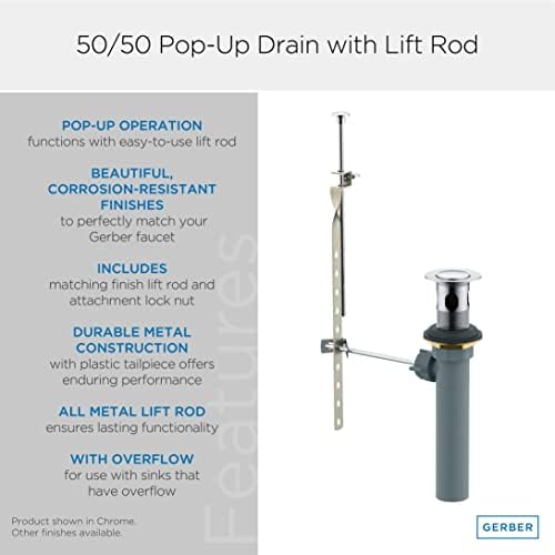 1 1/4" 50/50 Pop-Up Drain Assembly