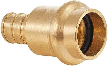 (Pack of 10) EFIELD 1/2 inch Press X 1/2 inch PEX Crimp Coupling Brass Adapter For Copper and Pex Pipe Connection (10, 1/2-inch)