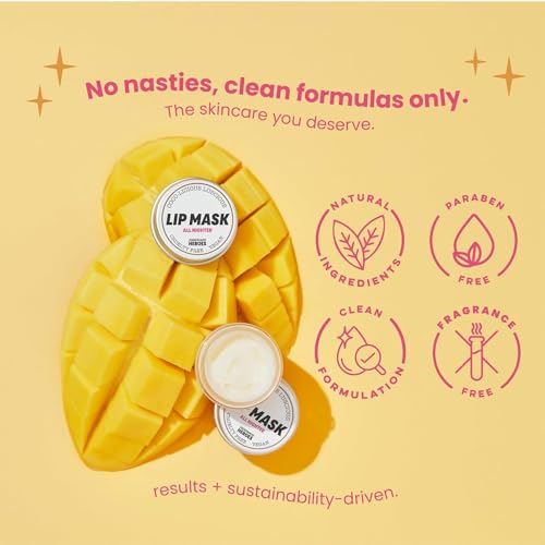 100% Natural Lip Scrub Vegan Conditioning Coconut Lip Exfoliator Gentle Exfoliant Sugar Lip Polish and Lip Exfoliator Scrubber for Chapped and Dry Lips (Lip Scrub and Lip Mask Gift Set)