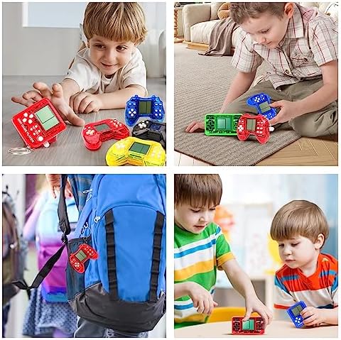 12Pcs Video Game Party Favors for Kids, Arcade Video Game Keychain Video Game Party Supplies