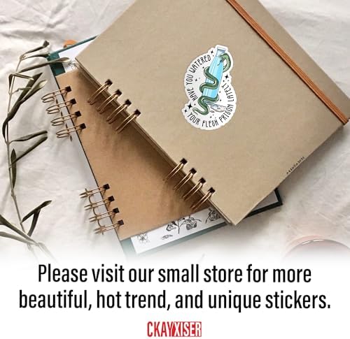 (3Pcs) Have You Watered Your Flesh Prison Lately Snake Sticker, 3" Drink Your Water, Hydrate Sticker Mental Health Waterproof Die-Cut Vinyl Laptop Sticker, Water Bottle Sticker Gifts 3 Inches