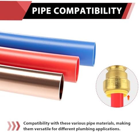 (Pack of 10) EFIELD 1/2 Inch Plug End Cap Push-Fit Fitting to Connect Pex, Copper, CPVC, with a Disconnect Clip Tool