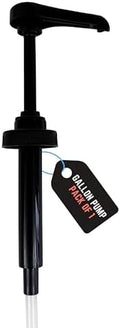 1 Gallon Pump Dispenser (1-Pack) Compatible with 5 Gallon Bucket Pump & Pail for Laundry Detergent Jug, Shampoo Bottle, Black