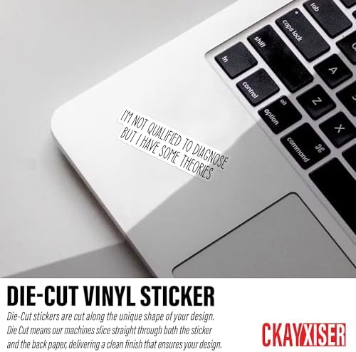 (3Pcs) I'm Not Qualified to Diagnose Sticker But I Have Some Theories Funny Sarcastic Sticker 3" Waterproof Die-Cut Vinyl Laptop Water Bottle Sticker Funny Birthday Gifts for Her Him 3 Inches