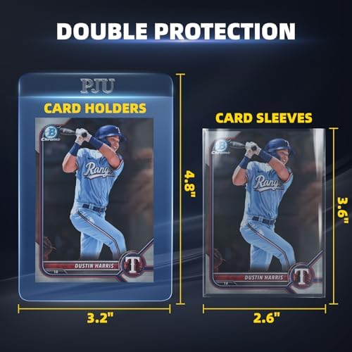 1000ct Semi Rigid Card Holders & 1000ct Card Sleeves for PSA, SGC, BGS, CSG Graded Card Submissions, Semi Rigid Card Sleeves, Baseball Card Protectors, PSA Graded Card Sleeves for Trading Card