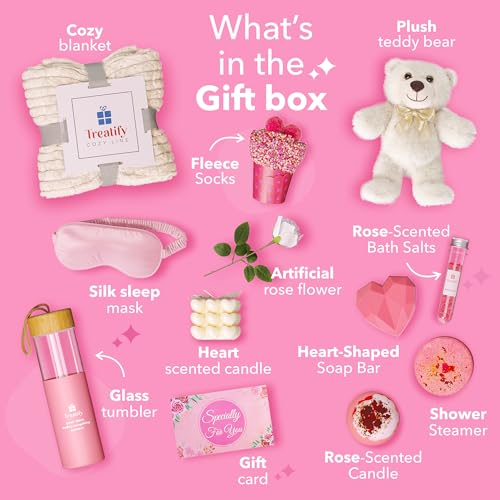 12pc Gifts for Women, Get Well Soon Gift for Women, Birthday Gift for Women, Self Care Gifts, Gift for sister, Gift basket for her