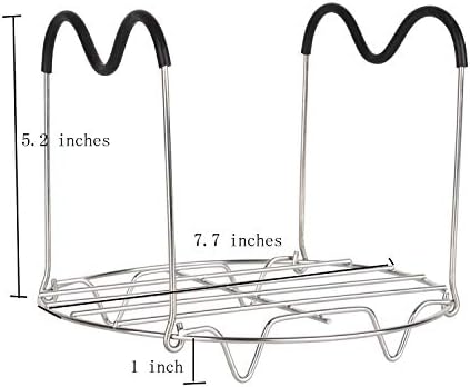 "Versatile Steamer Rack Trivet 304 Food Grade Stainless: Essential Instant Pot Accessory for Effortless Cooking - Perfect for Safely Handling Springform and Cheesecake Pans in 6 & 8 qt Models"