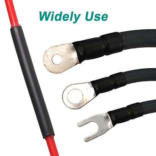 1.5 inch (Diameter) 3:1 Waterproof Heat Shrink Tubing Kit, Large Marine Dual Wall Adhesive Shrinkable Wire Wrap Tube, Insulation Sealing Wear-Resistant Cable Protector by YUKSY (4ft, Black)