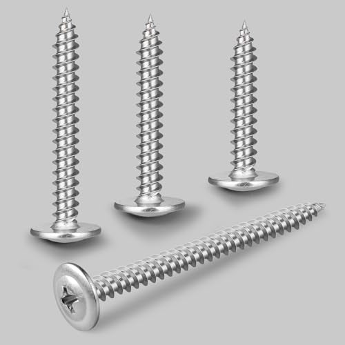 #8 x 3/4 Inch Wood Screws Phillips Modified Truss Head Stainelss Steel 410 Self Tapping Metal Screws,Silver(3Ib,650Pcs)
